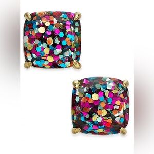 Kate Spade New York Square Stud Earrings multicolor glitter